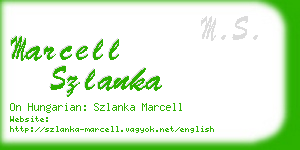 marcell szlanka business card